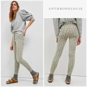 Anthropologie Pilcro High-Rise Button-Fly Skinny Corduroy Pants.